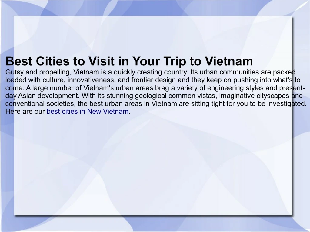 best cities to visit in your trip to vietnam