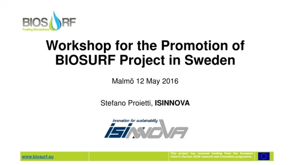 Workshop for the Promotion of BIOSURF Project in Sweden