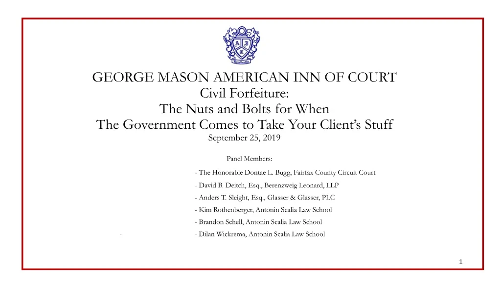 george mason american inn of court civil