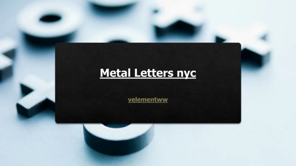 Metal Letters nyc
