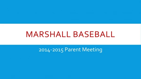 Marshall Baseball