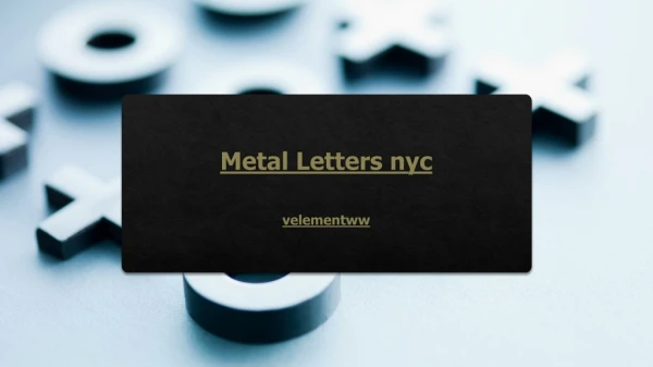 Metal Letters nyc