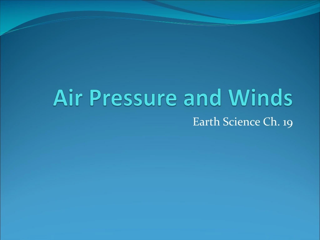 air pressure and winds