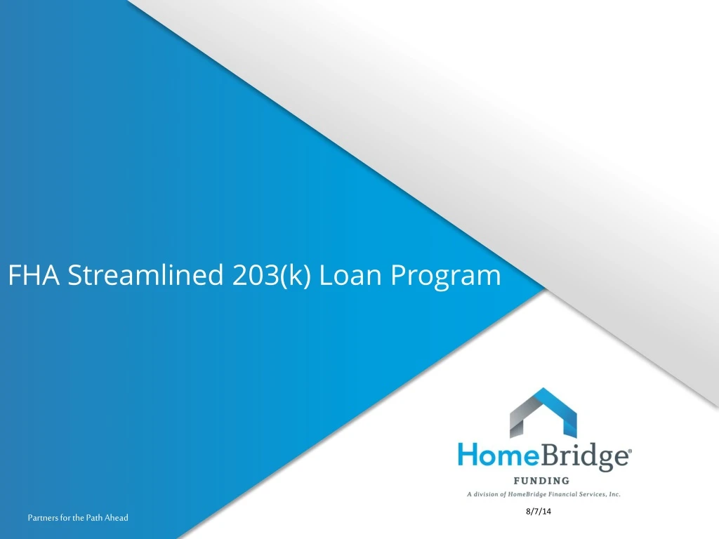 fha streamlined 203 k loan program