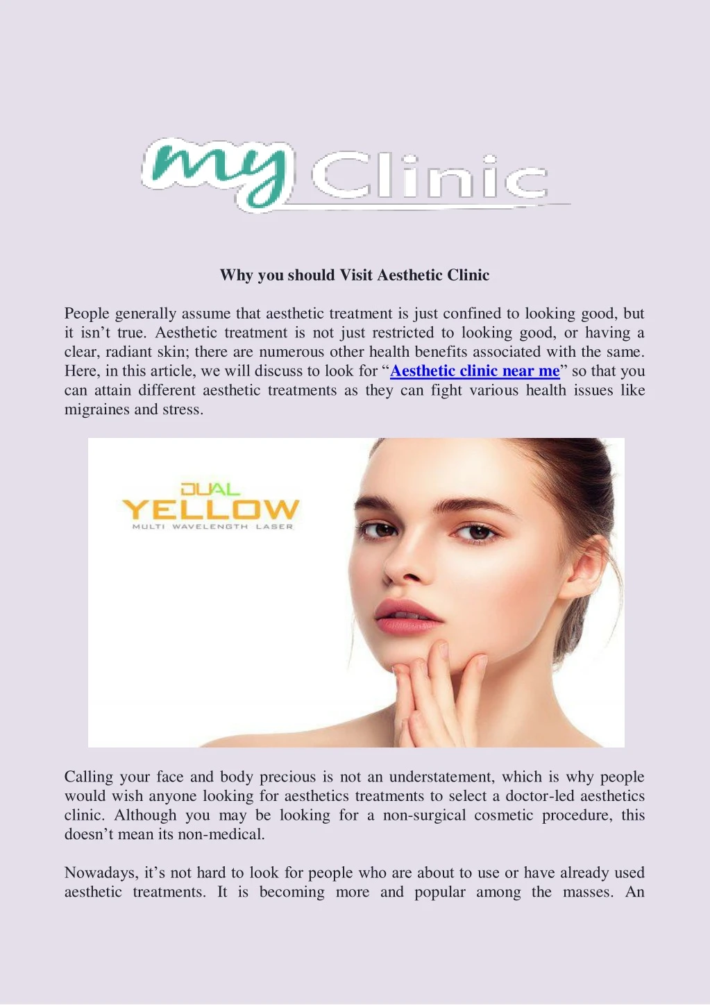 why you should visit aesthetic clinic