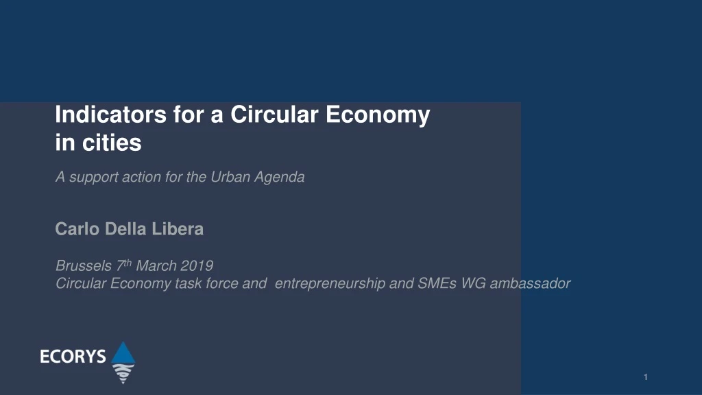 indicators for a circular economy in cities