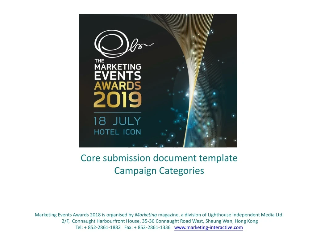 core submission document template campaign