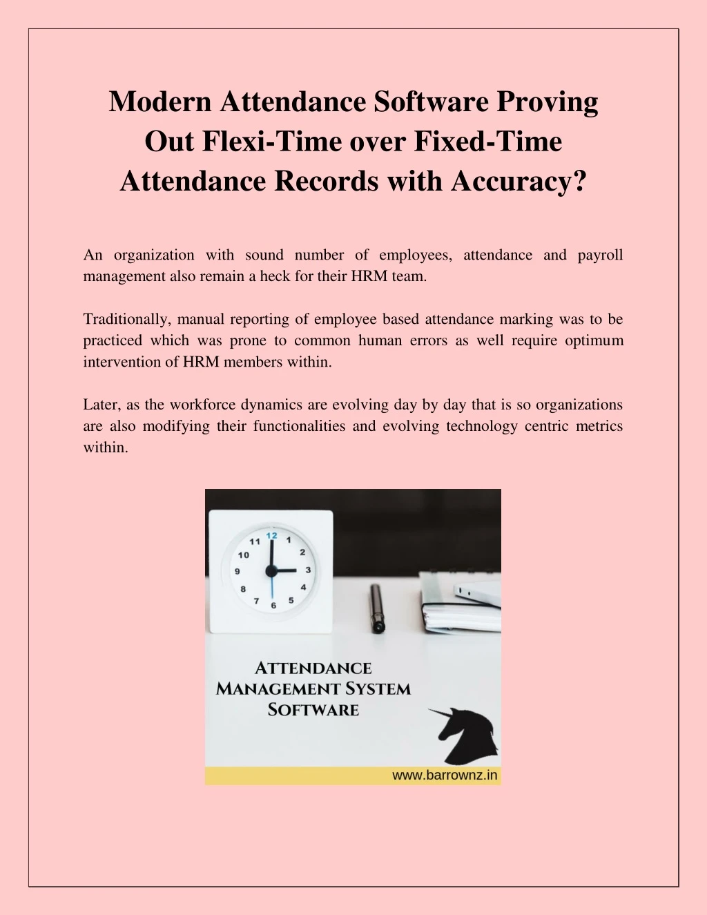 modern attendance software proving out flexi time