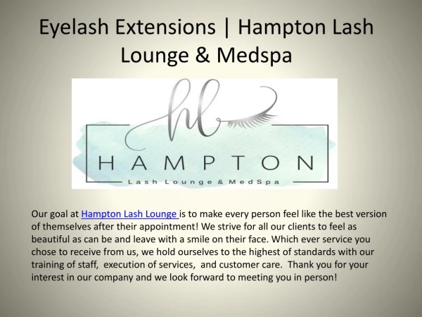 Eyelash Extensions | Hampton Lash Lounge & Medspa