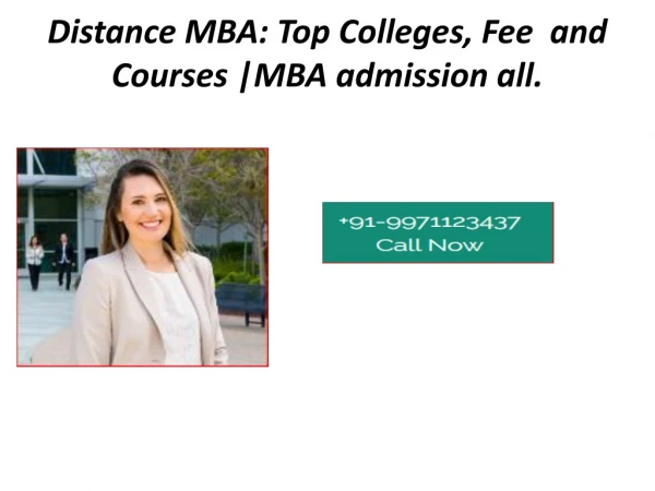 Distance MBA: Top Colleges, Fee and Courses |MBAadmissionall.