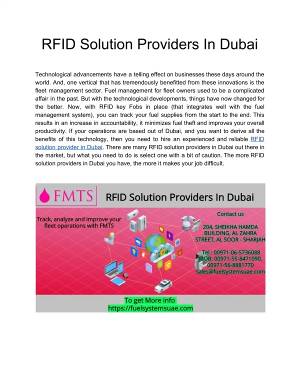 RFID Systems Provider