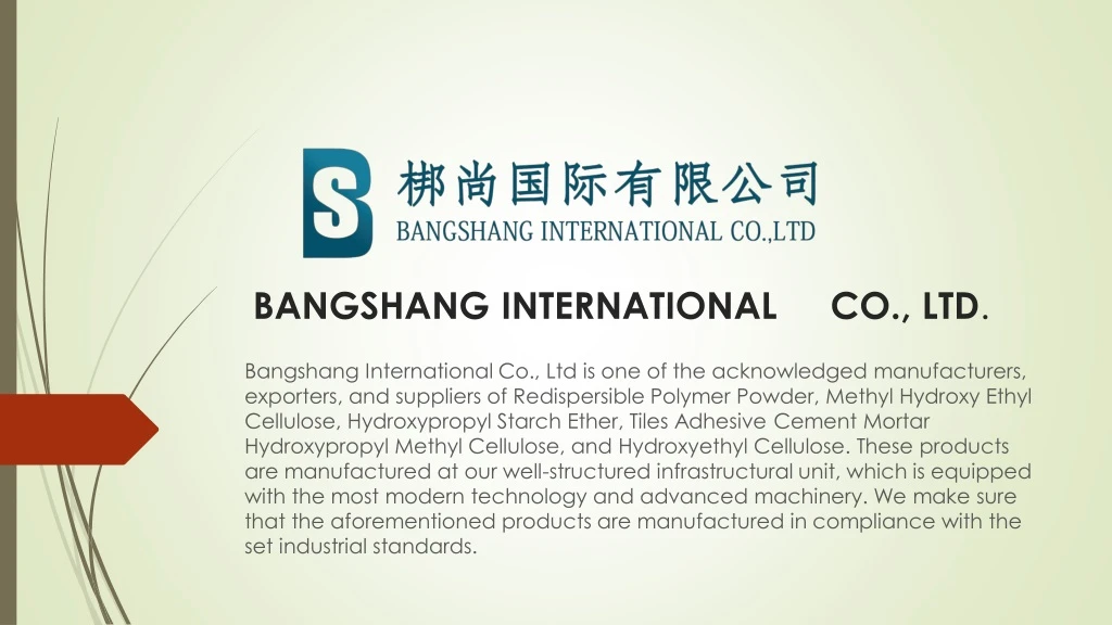 bangshang international