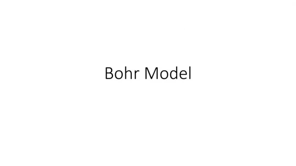 Bohr Model