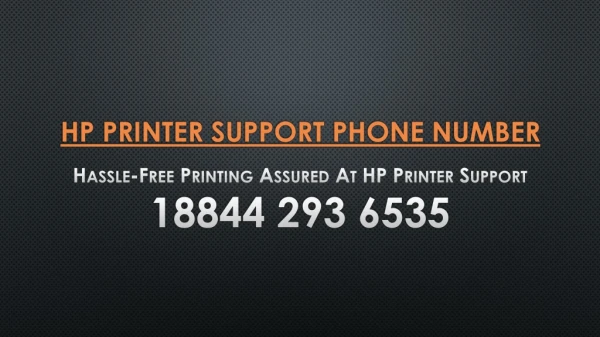 HP Printer Support Phone Number