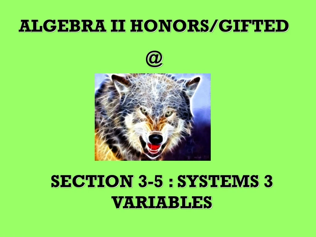 algebra ii honors gifted @