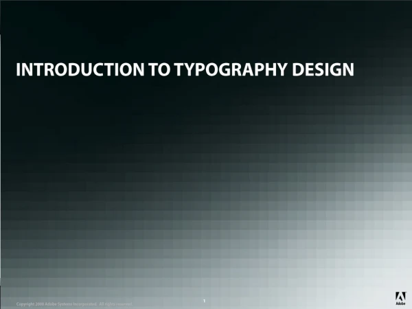 INTRODUCTION TO TYPOGRAPHY DESIGN