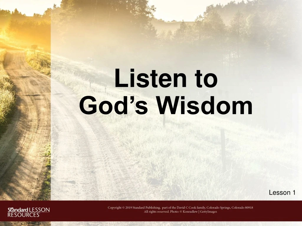 listen to god s wisdom