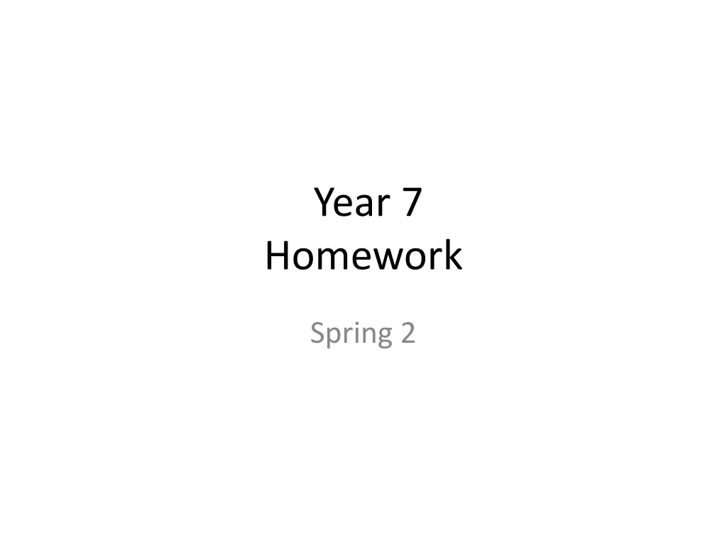 year 7 homework