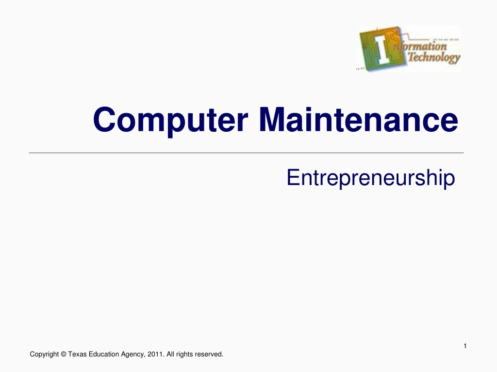 computer maintenance