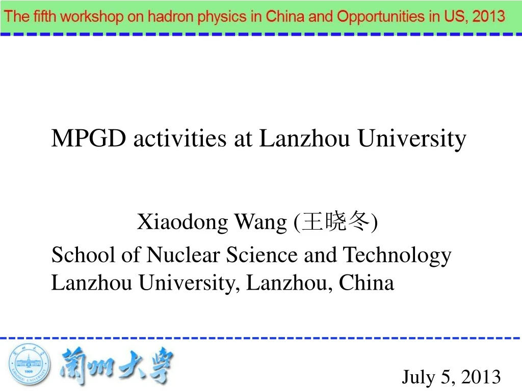 mpgd activities at lanzhou university