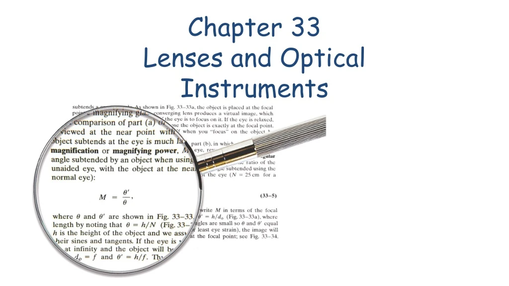 chapter 33 lenses and optical instruments