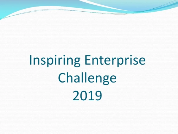 Inspiring Enterprise Challenge 2019