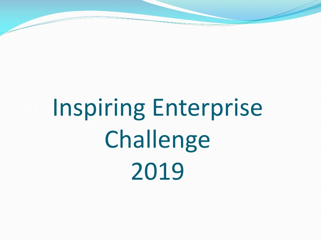 inspiring enterprise challenge 2019