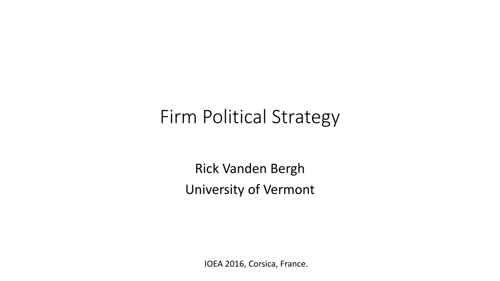 firm political strategy