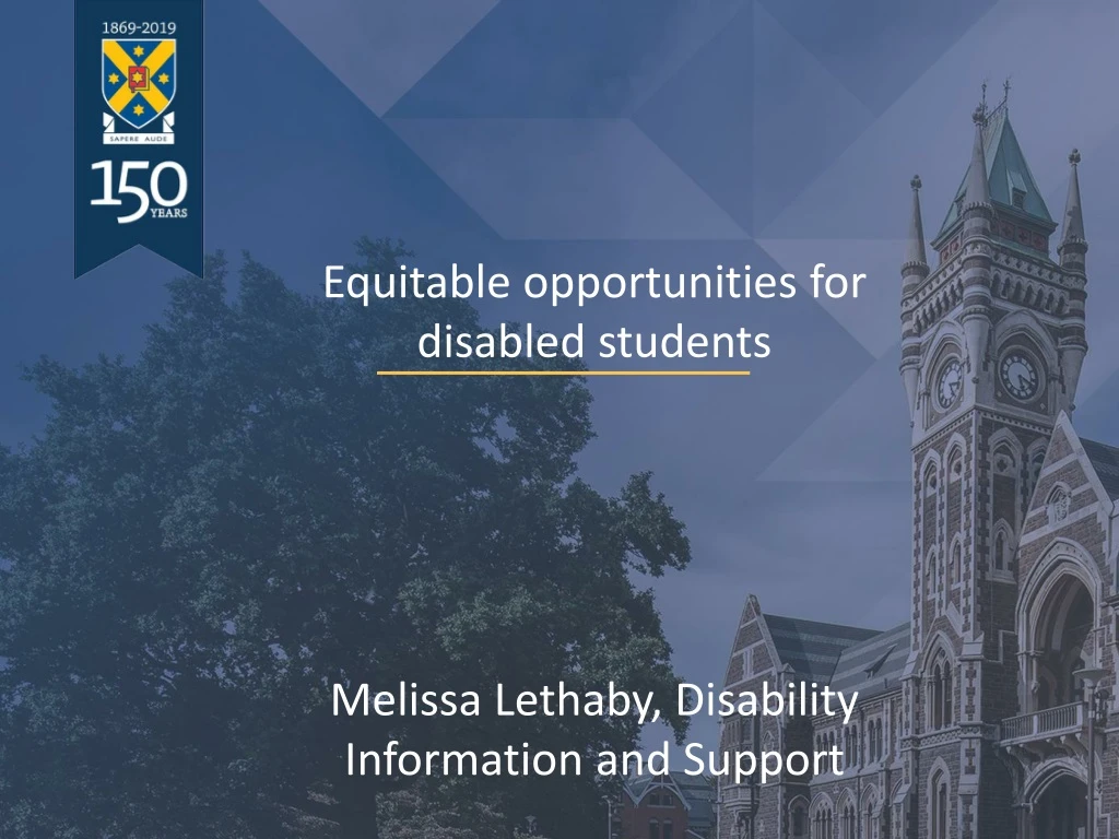 equitable opportunities for disabled students