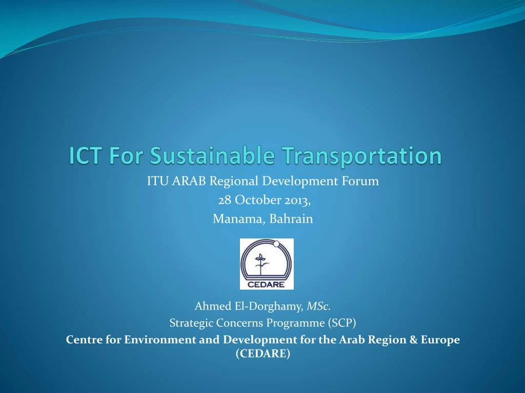 ict for sustainable transportation