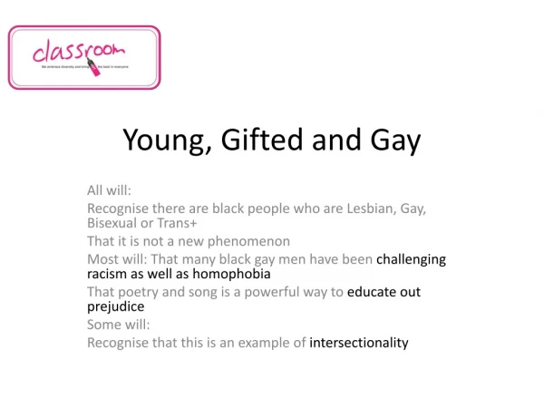 Young, Gifted and Gay