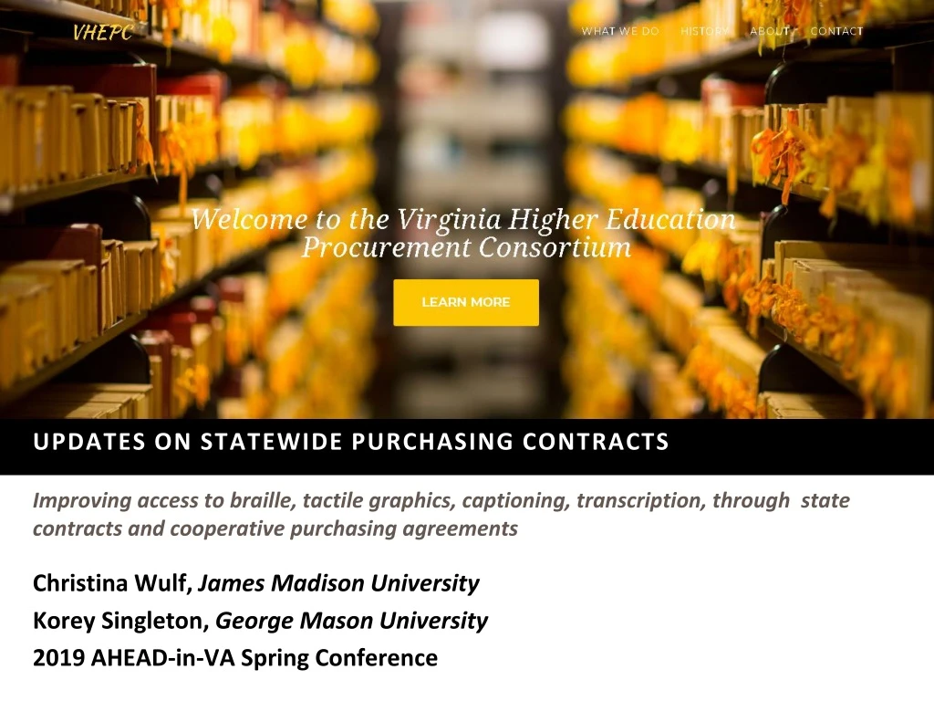 updates on statewide purchasing contracts