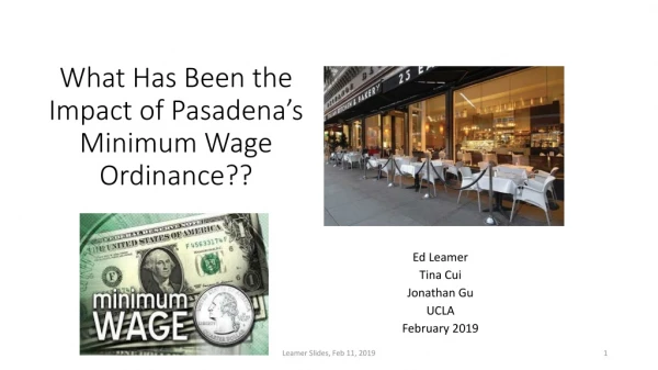 What Has Been the Impact of Pasadena’s Minimum Wage Ordinance??