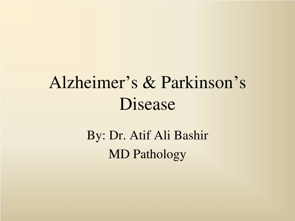 alzheimer s parkinson s disease