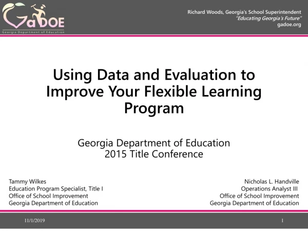 Using Data and Evaluation to Improve Your Flexible Learning Program