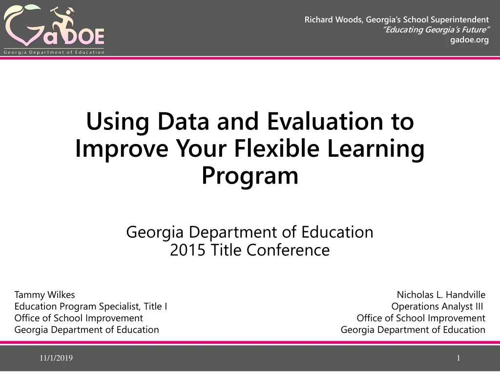 using data and evaluation to improve your flexible learning program