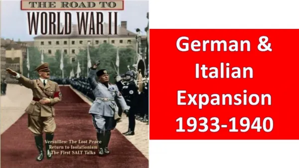 German &amp; Italian Expansion 1933-1940