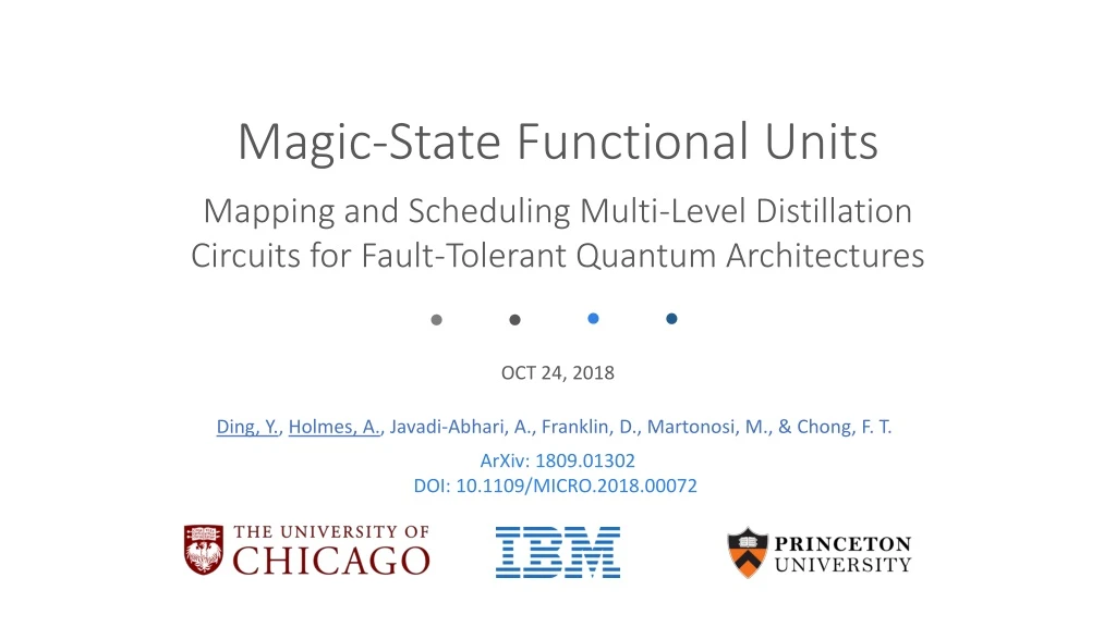 magic state functional units mapping