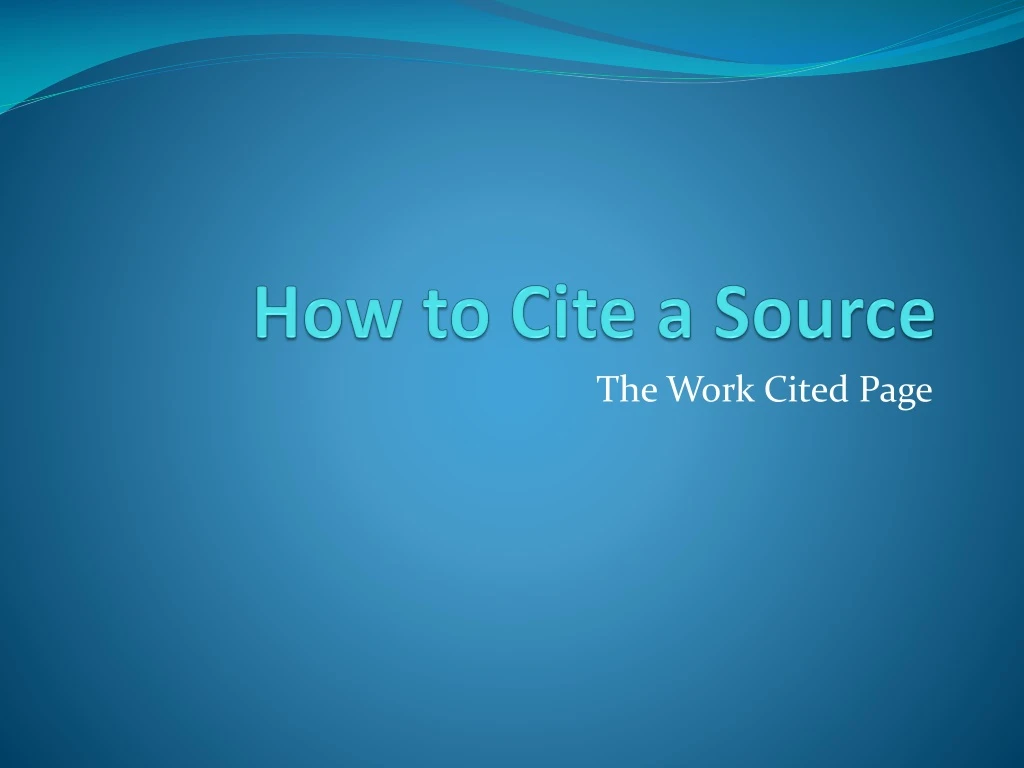 how to cite a source