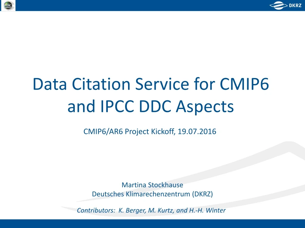 data citation service for cmip6 and ipcc ddc aspects