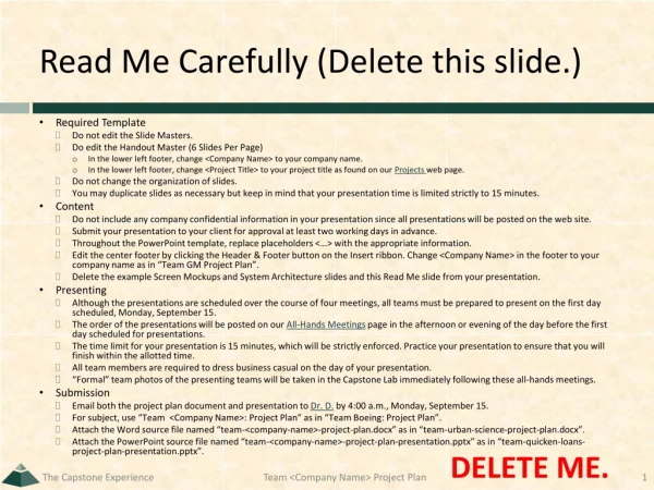 Read Me Carefully (Delete this slide.)