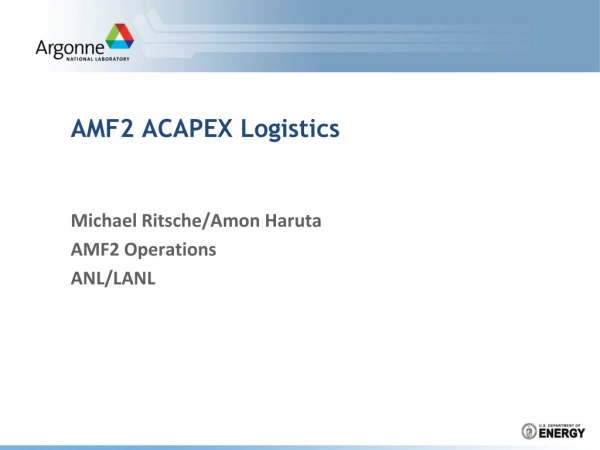 AMF2 ACAPEX Logistics