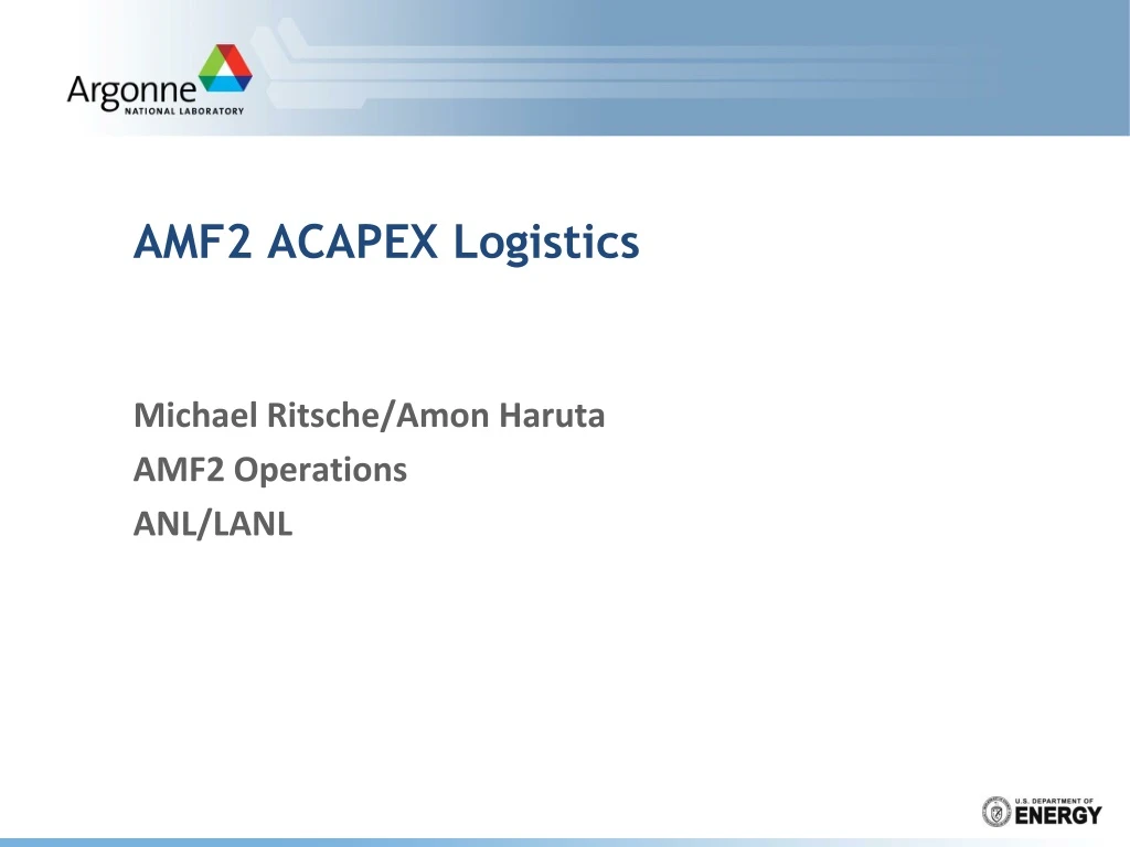 amf2 acapex logistics