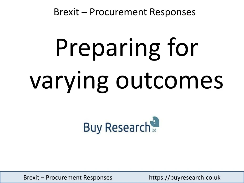 brexit procurement responses