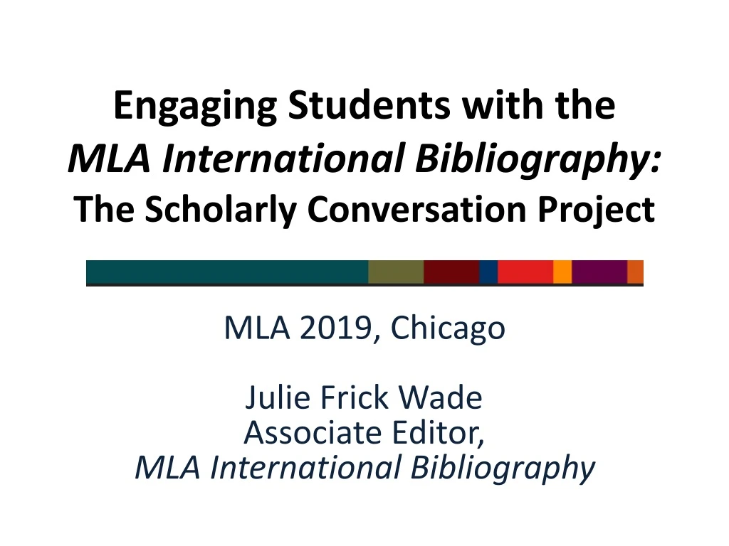 engaging students with the mla international