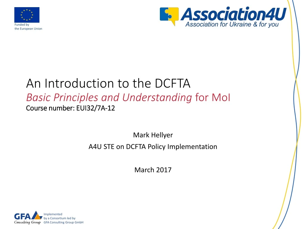 an introduction to the dcfta basic principles and understanding for moi course number eui32 7a 12