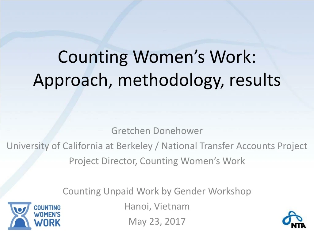 counting women s work approach methodology results