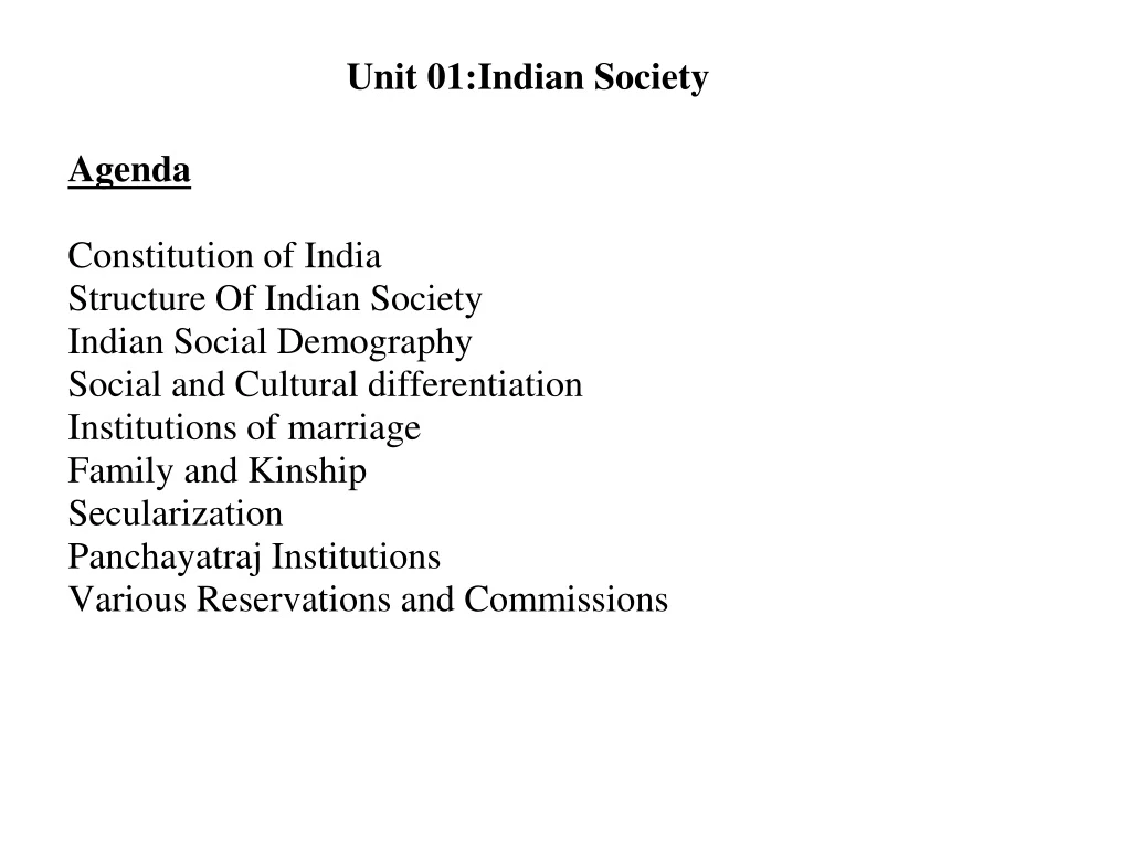 unit 01 indian society