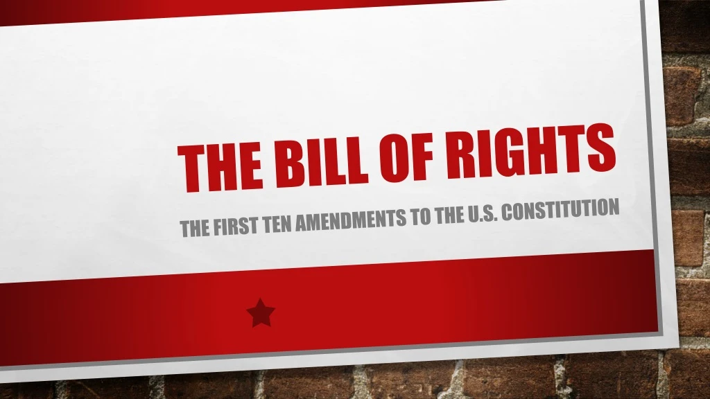 the bill of rights