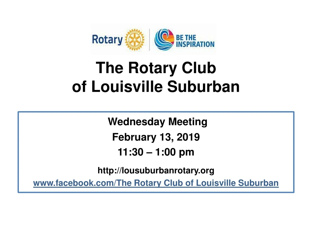 the rotary club of louisville suburban